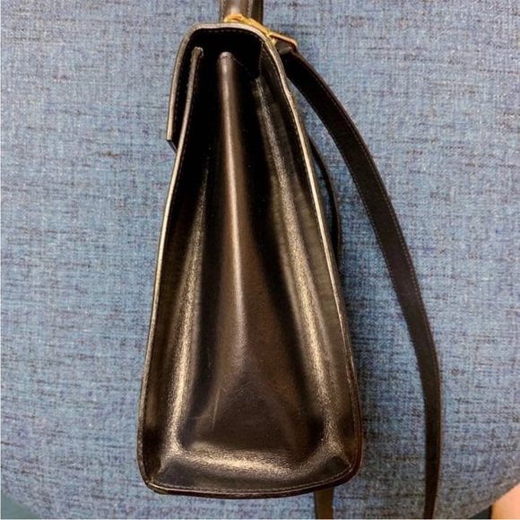 Gucci Dark Blue Satchel with Gold Accents - Picture 8 of 10